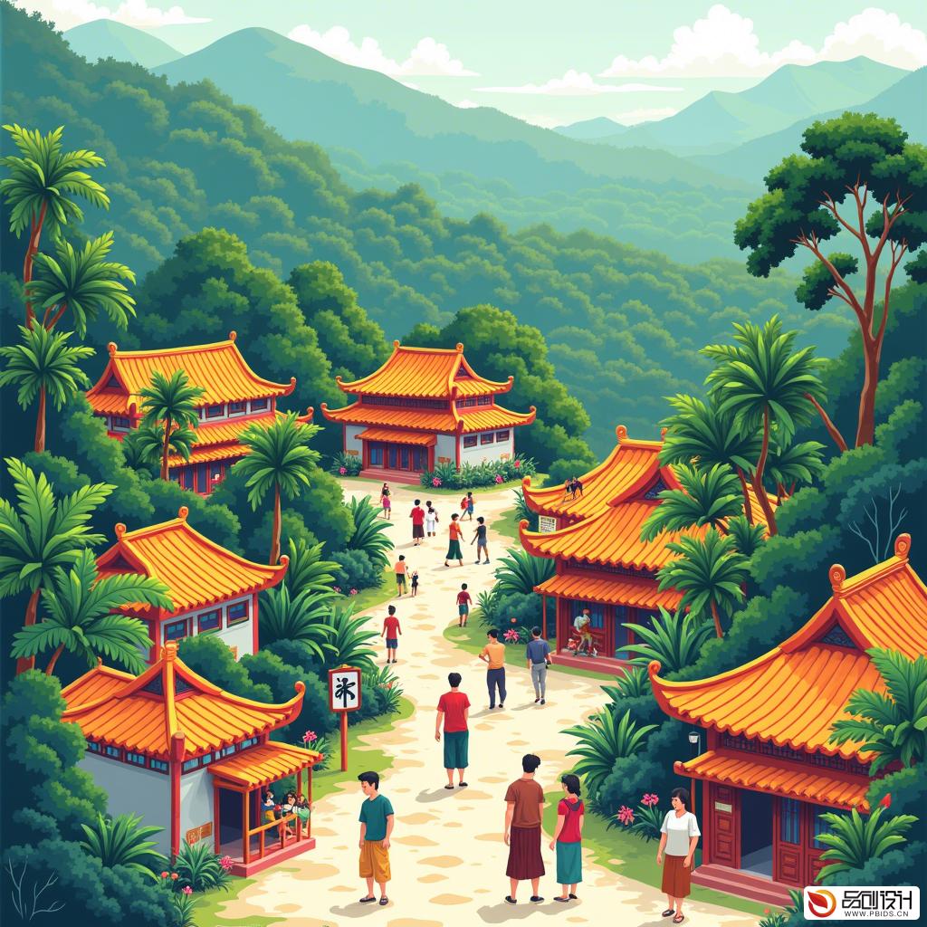 西双版纳傣族自治州企业定制设计案例:展现独特民族风情与现代商业融合